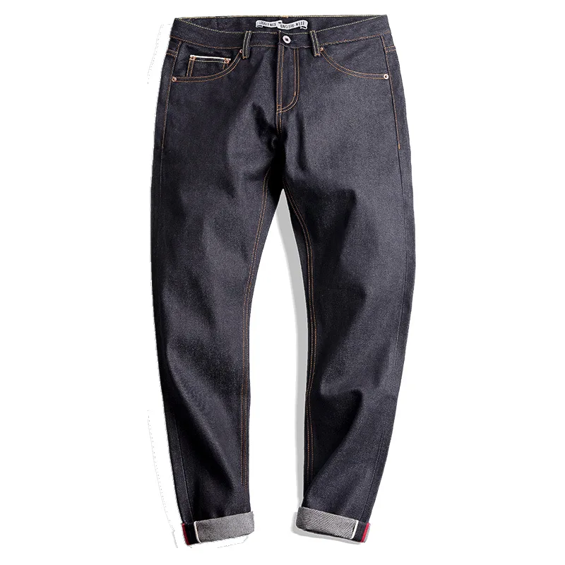 Maden Vintage 14.5oz Selvedge Raw Denim Jeans with YKK Zipper Fly Embroidery Straight Jeans Classic Men's Autumn Solid Trousers 5