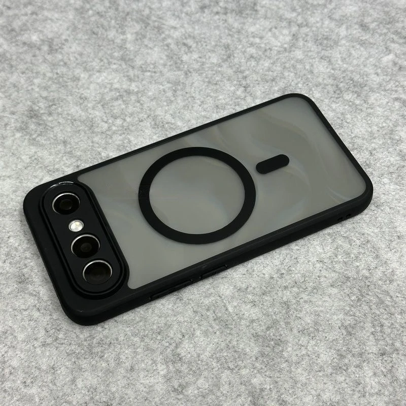 MagSafe Magnetic Matte Transparent Shockproof Phone Case with Acrylic Hard Bumper - Vivo X300 FE 5G