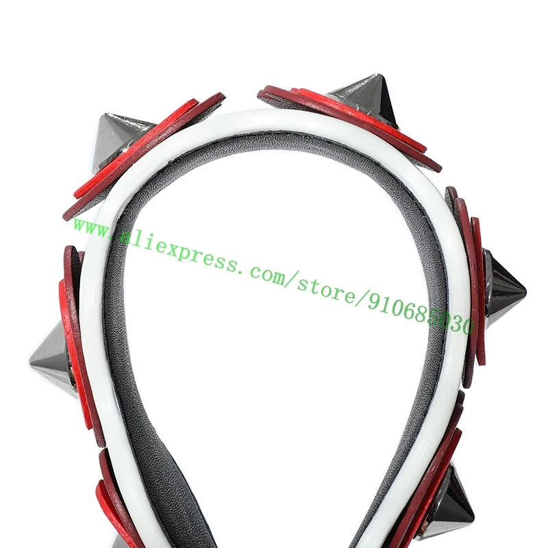Black Calf Leather Bag Strap For Lady Luxury Handbag Women Shoulder Carry Belt Red Hearts Studs Studded Nail