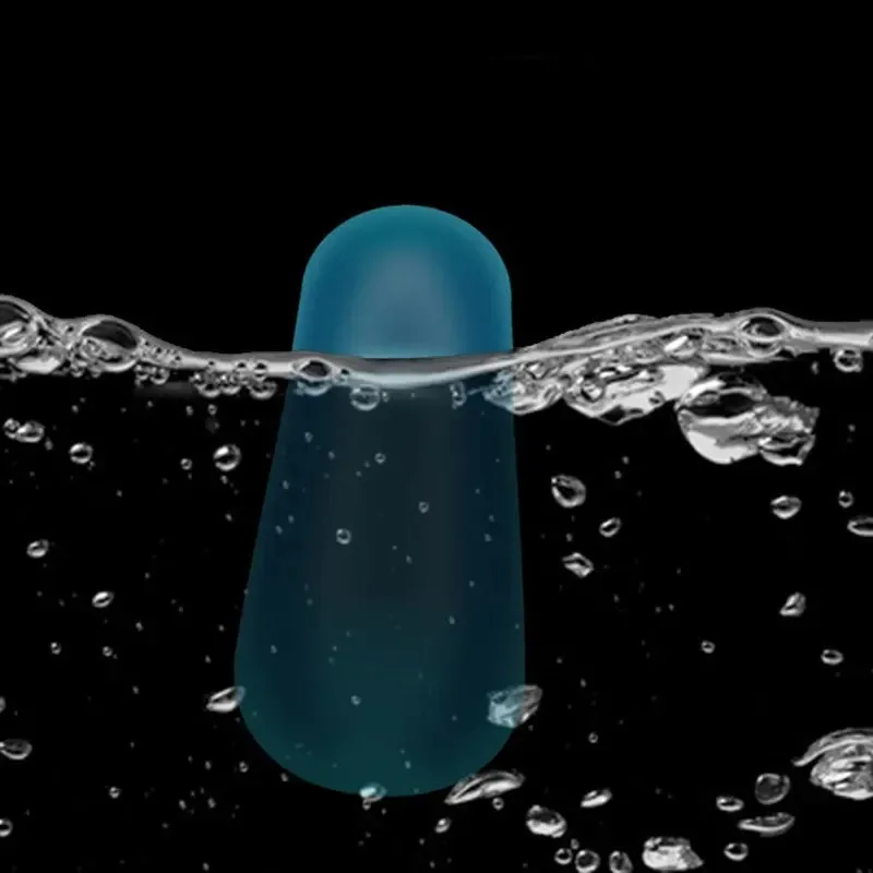 Fishing Floats 100Pcs/lot Rubber Space Beans Sea Carp Fly Fishing Blue Rubber Oval Stopper Fishing Float Bobber
