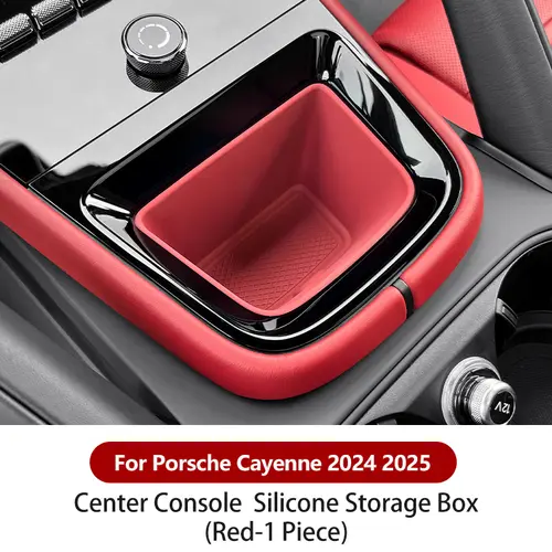 For Porsche Cayenne 2024 2025 2026 Silicone Car Wireless Charging Pads Center Console Organizer Cup Holder Insert Accessories - Image 12