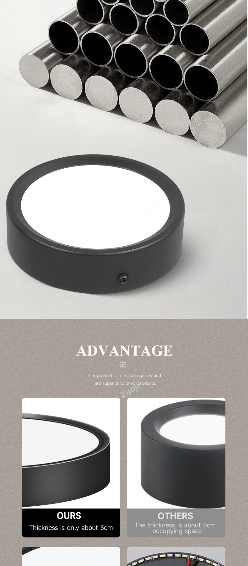 LED Decken leuchte Gold Down light dimmbarer Scheinwerfer 5W 10W 15W 25W Panel Leuchten für Küchen geschäft Beleuchtung 185-265V Decken leuchte – Detail 6
