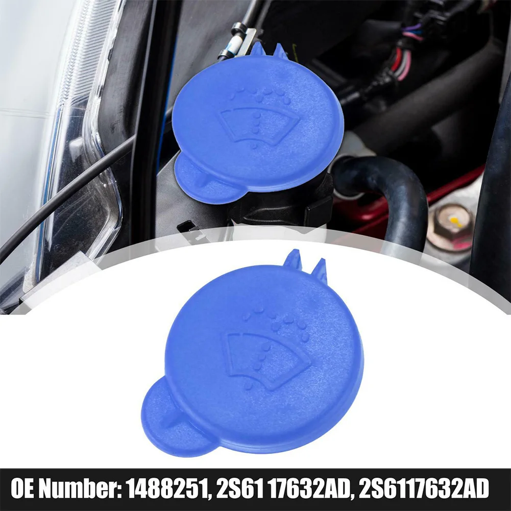 Car Blue Windshield Washer Fluid Reservoir Tank Bottle Cover Accessories For Ford Fusion 01-08 Fiesta MK6 05-08