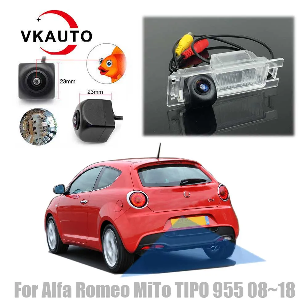 

Камера заднего вида VKAUTO «рыбий глаз» для Alfa Romeo MiTo TIPO 955 2008 ~ 2018 CCD HD ночное видение реверсивная резервная парковочная камера