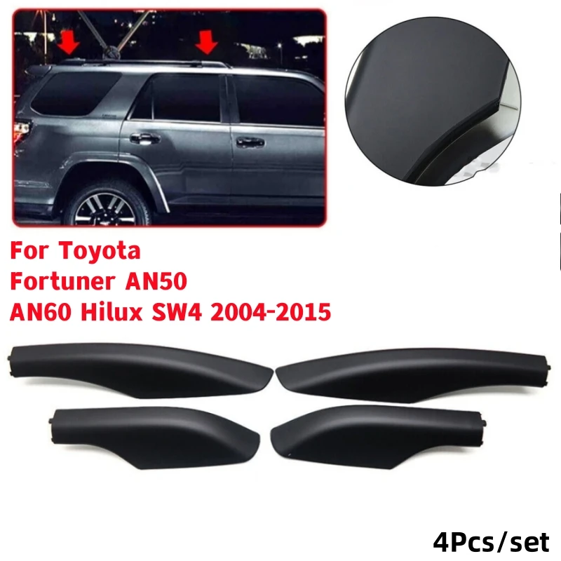 

4Pcs Car Roof Rack End Cover Shell Cap Exterior Replacement For Toyota Fortuner AN50 AN60 2004-2014