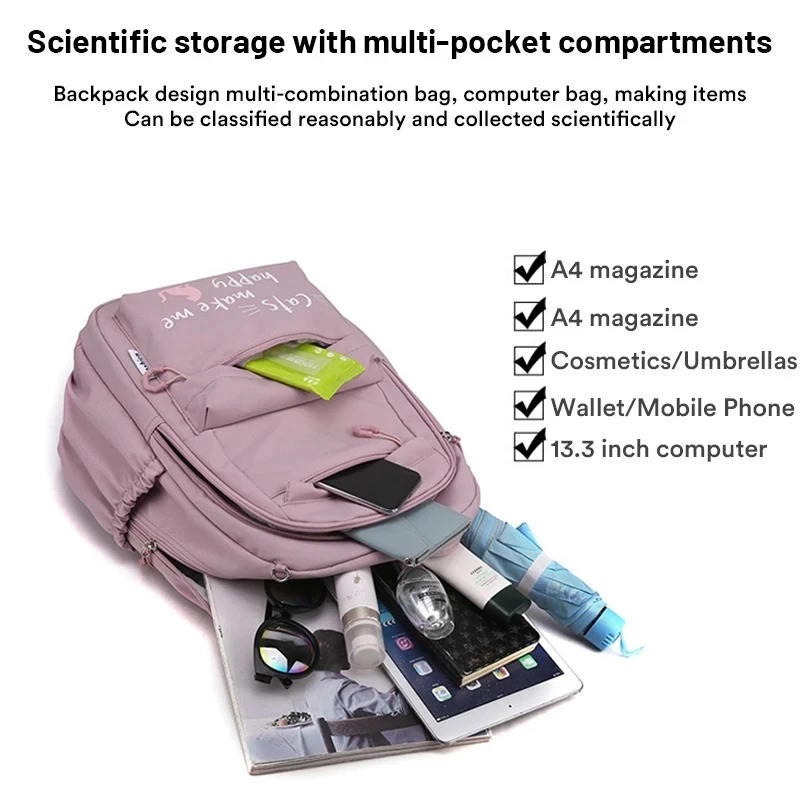 Kawaii Cute Rucksack for Teenage Girls: Stylish School Backpack