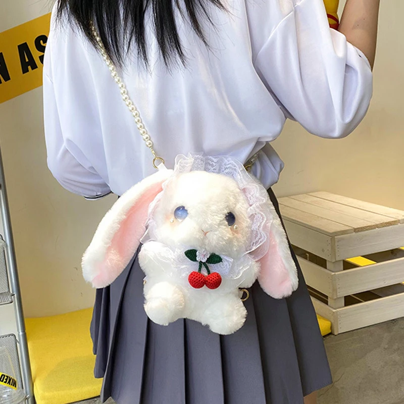 ウサギの形をした女性用のぬいぐるみバッグ,ウサギの形をした