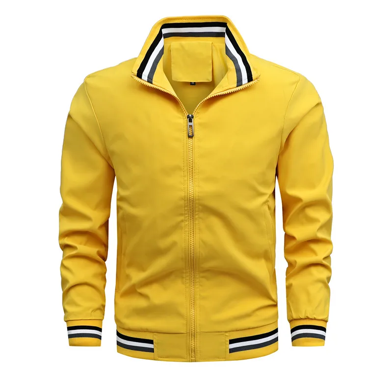 thumbnail image 1 of Chaqueta de moda de primavera para hombre, chaqueta de moda de negocios para hombre, chaqueta informal con cuello alto y cremallera, abrigo deportivo para exteriores, cortavientos para hombre, 1 of 4