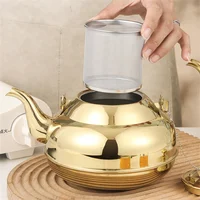 Bouilloire électrique en acier inoxydable 1L/1,5L/2L pour usage domestique, compatible plaques vitrocéramiques et cuisinières à gaz, théière, bouilloire de camping 4