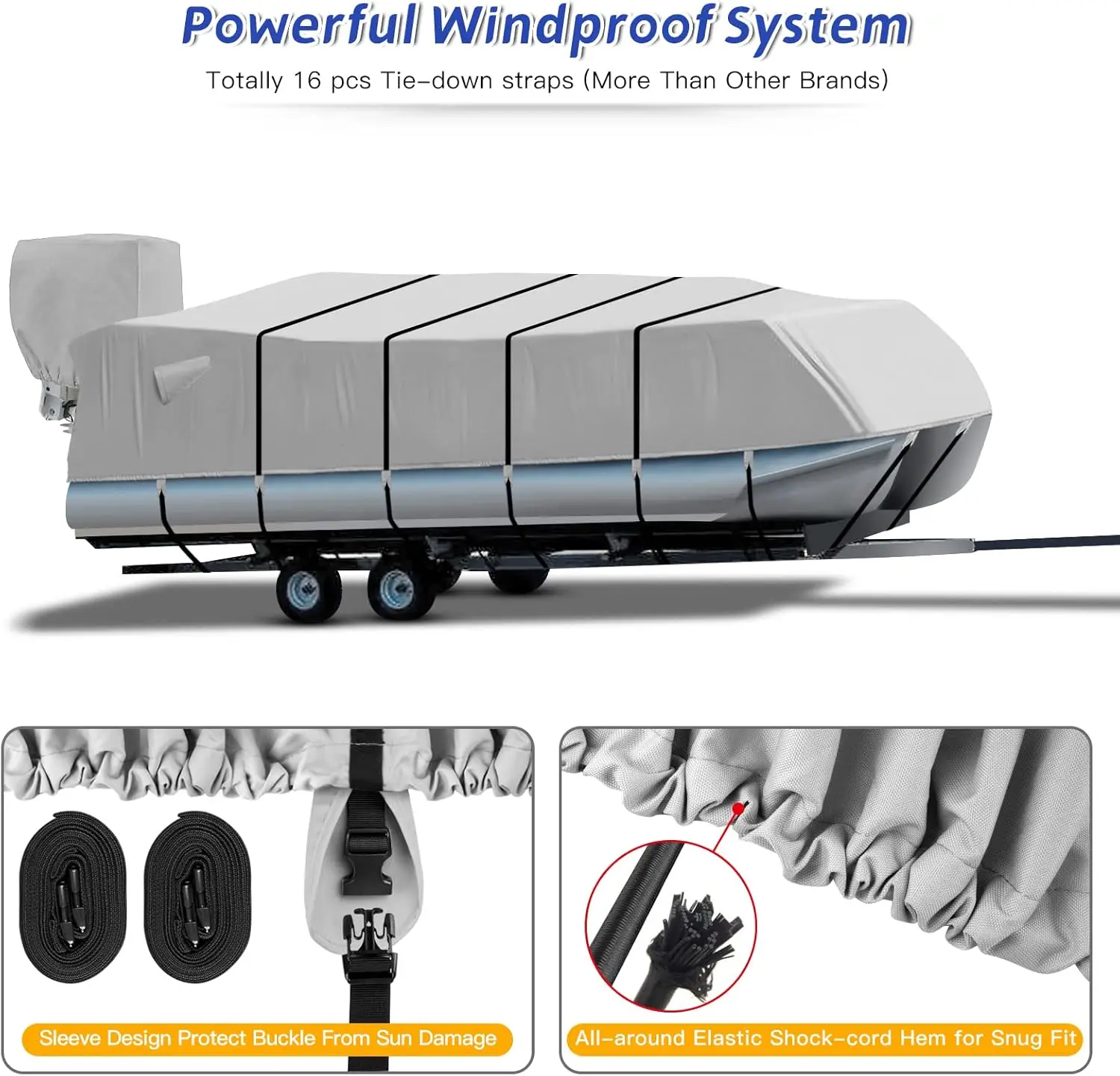 Heavy Duty Pontoon Waterproof Pontoon Cover Boat