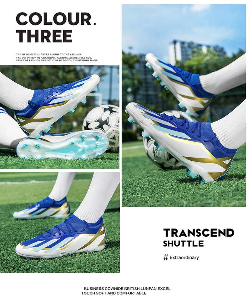 Description Picture 3 of itemFG/TF Soccer Shoes Society Men's Football Boots Grass Anti-Slip Outdoor Training Cleats Futsal Sneakers Children Sports Footwear