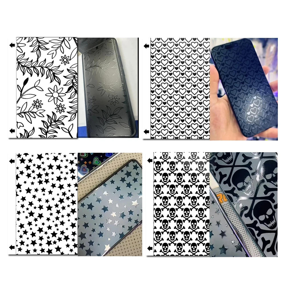 FONLYU 50pcs 3D 투명 TPU 하이드로겔 필름 스크린 보호기(하이드로겔 절단기용 디자인 전화 백 스킨 스티커 포함)