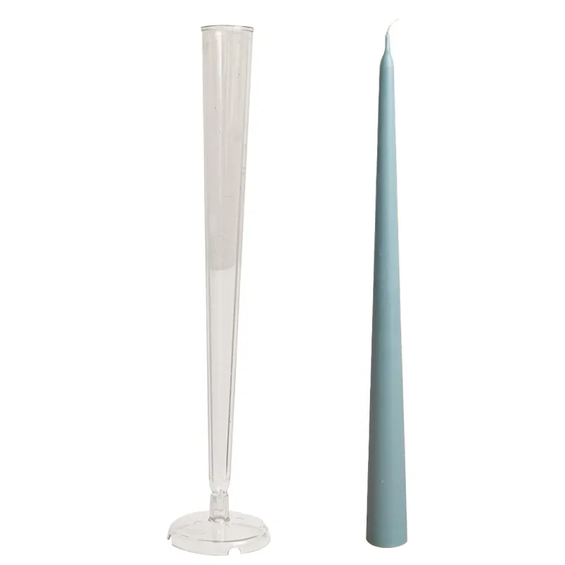 뾰족한 긴 극 아로마 테라피 양초 금형 가정용 양초 만들기 용품 DIY 아크릴 플라스틱 금형 키트 홈 인테리어 선물