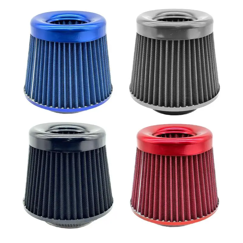 

Car Air Intake Filter 76MM High Flow Performance Racing Sport Powerful Mesh Cone Inductions Kits For Autos Parts Accessories