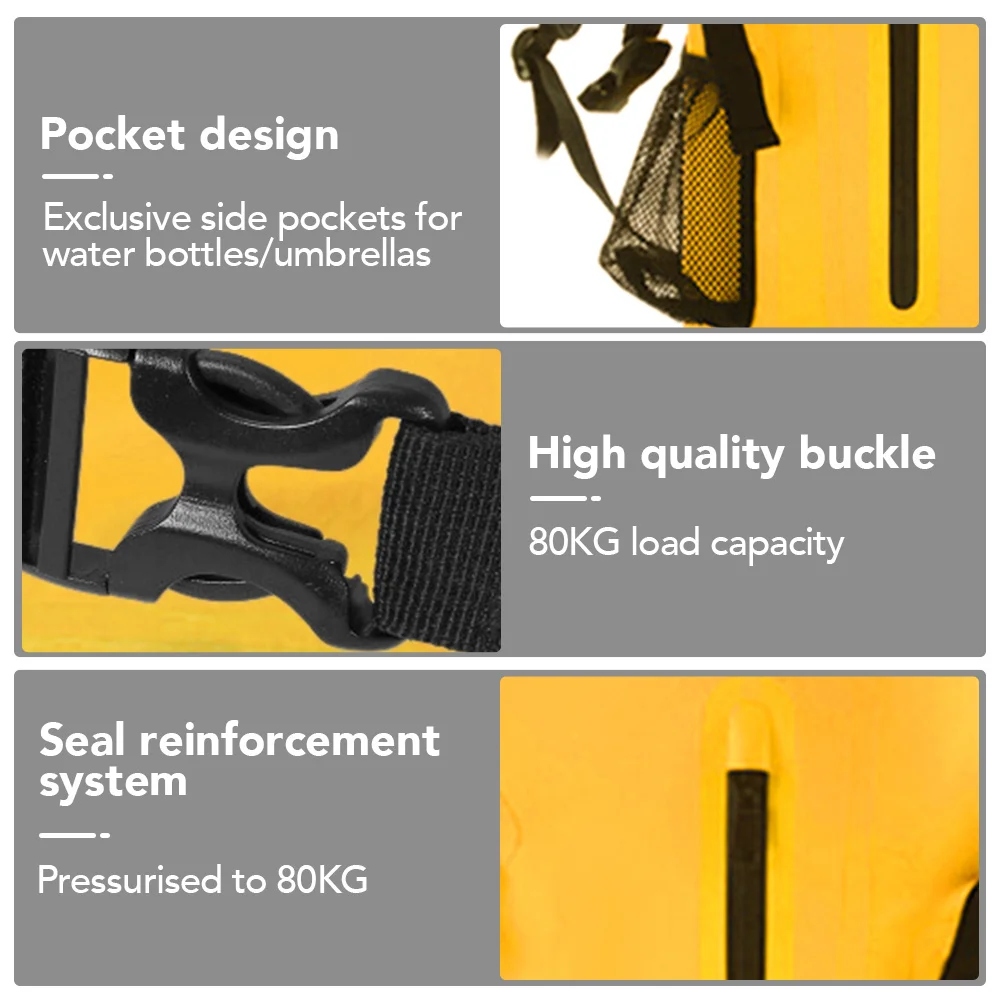 25L Waterproof Swimming Bag Waterproof Backpack Dry Sack Fishing Boating Kayaking Storage Drifting Rafting Bag