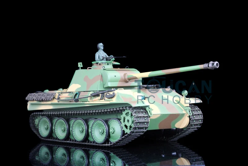 Children Gifts Toys Heng Long 1/16 Scale RC Tank 7.0 Plastic Panther G 3879 FPV 360° Turret Steel Gearbox Modle TH17487 4