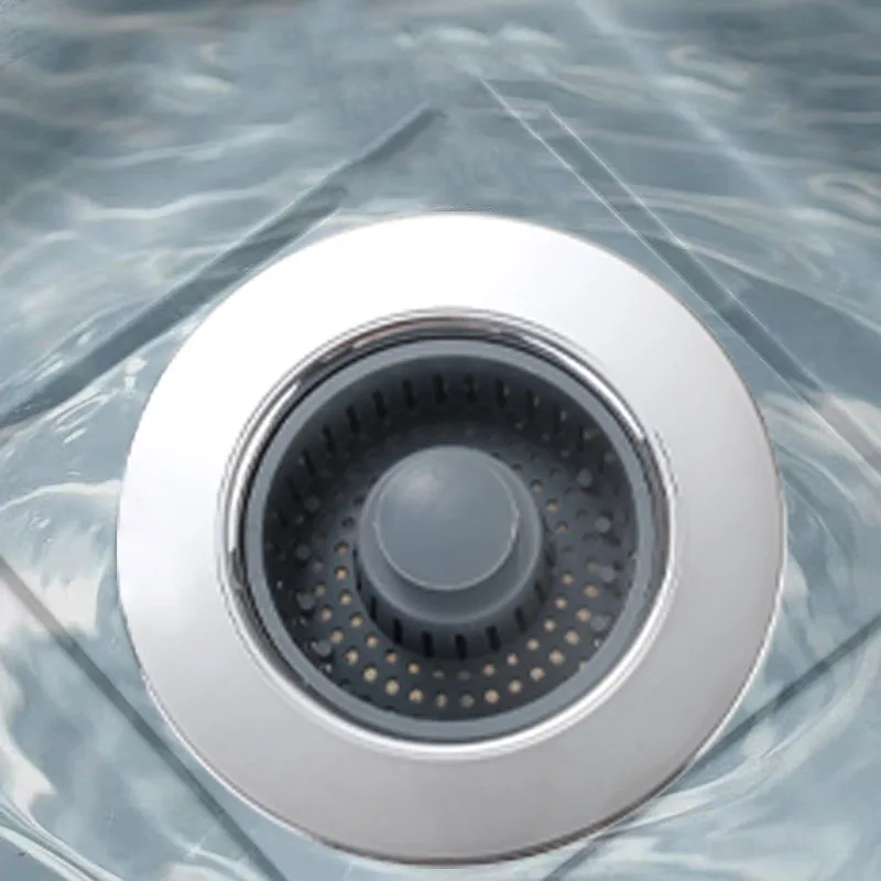 Houseeker 3 in 1 Pop Up Sink Filter ABS Kitchen Sink Strainer Drain Basket Stopping Blockage Bouncing Core Leak-proof Plug Cover