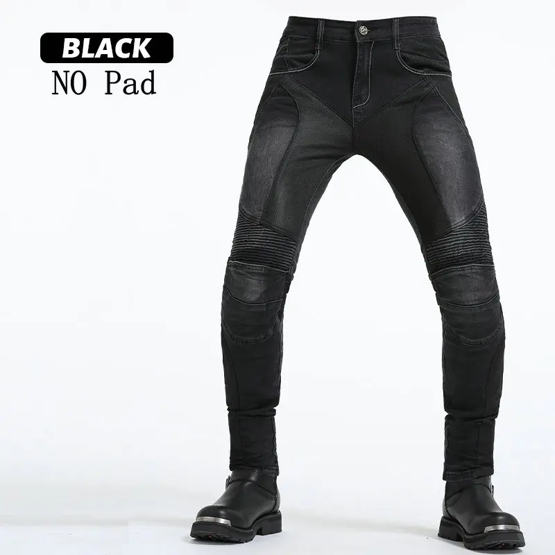 Motorcycle Jeans Leisure Motorcycle Men's Off-road Outdoor Jean cycling Summer Pants With Protect Equipment mesh breathable