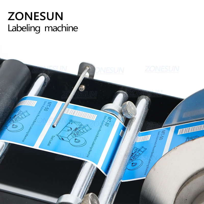 Label Applicator Manual Round Bottle Labeling Machine For Applying Cylindrical Jar Can Tube With Handle ZS-50 ZONESUN