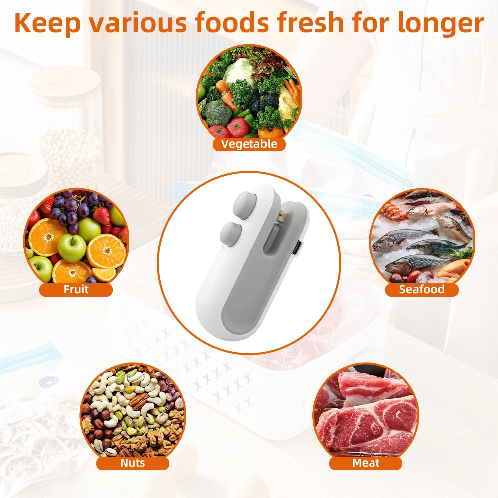 Mini Manual Hand Press Heat Sealer Portable Plastic Bag Sealer for Snacks Food Household Kitchen Small Impulse Sealing Machine 3