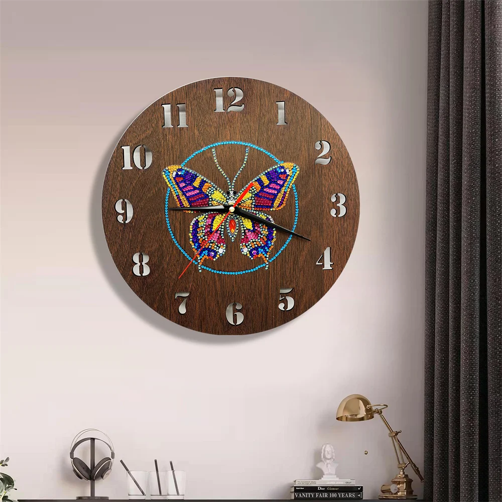

New night light diamond painting clock mosaic embroidery kit heart-shaped unicorn butterfly diamond painting pendant clocks