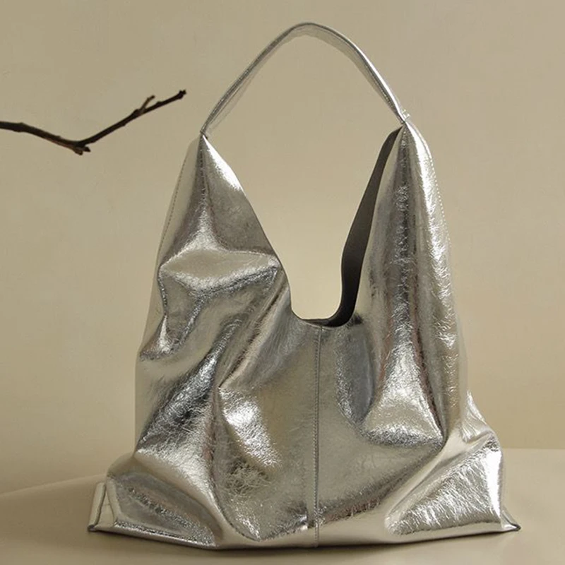 HUNT☆Padded Hobo - Silver Haven Mini Hobo, Silver