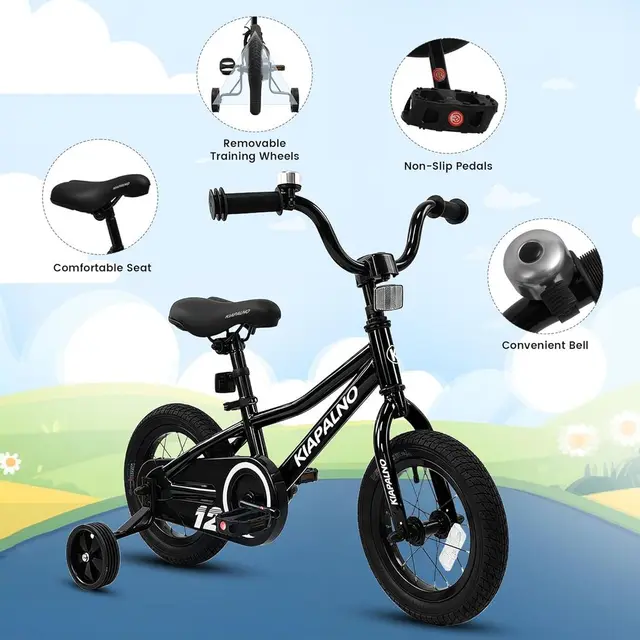Children's BMX-Style Bikes, 12-20 Inch, with Removable Training Wheels for Ages 2-10, Ideal Birthday Gift