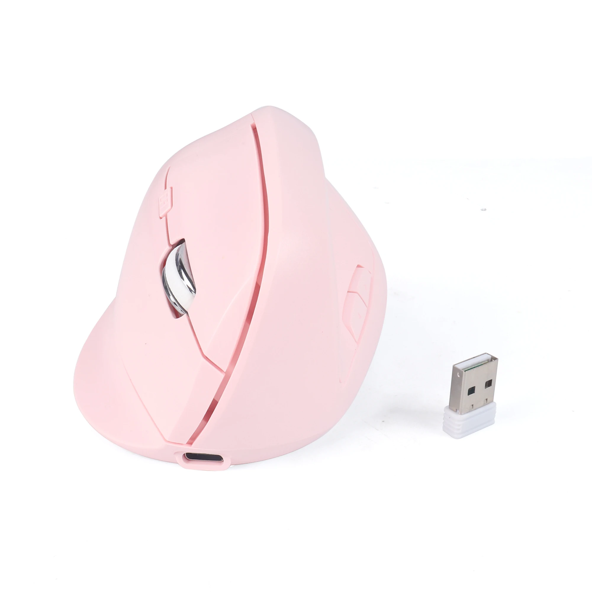 Ergonomic Dual-Mode Wireless Vertical Mouse with Rechargeable Battery and Quiet Clicks