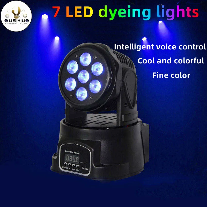 

7 Bee 4 in 1 RGB Beam Projector LED Stage Light Dmx 512 Sound Control Rotate Shake Head Laser Effect Light Disco Dj Music Party
