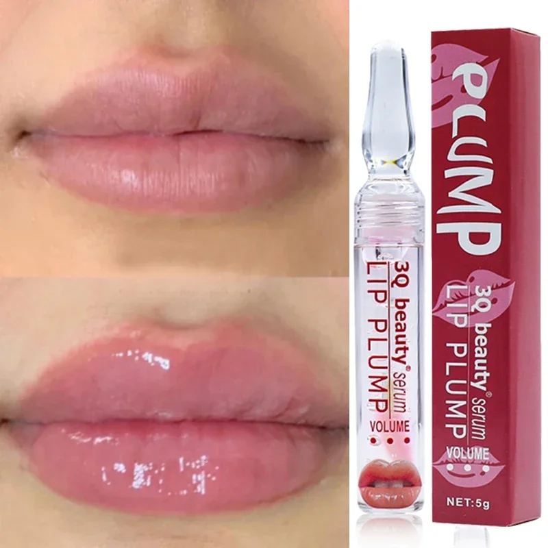 

5ml Moisturizing Sexy Lip Plumper Enhancer Gloss Oil Serum Transparent Long Lasting Reduce Fine Lines Brighten Lips Cosmetics