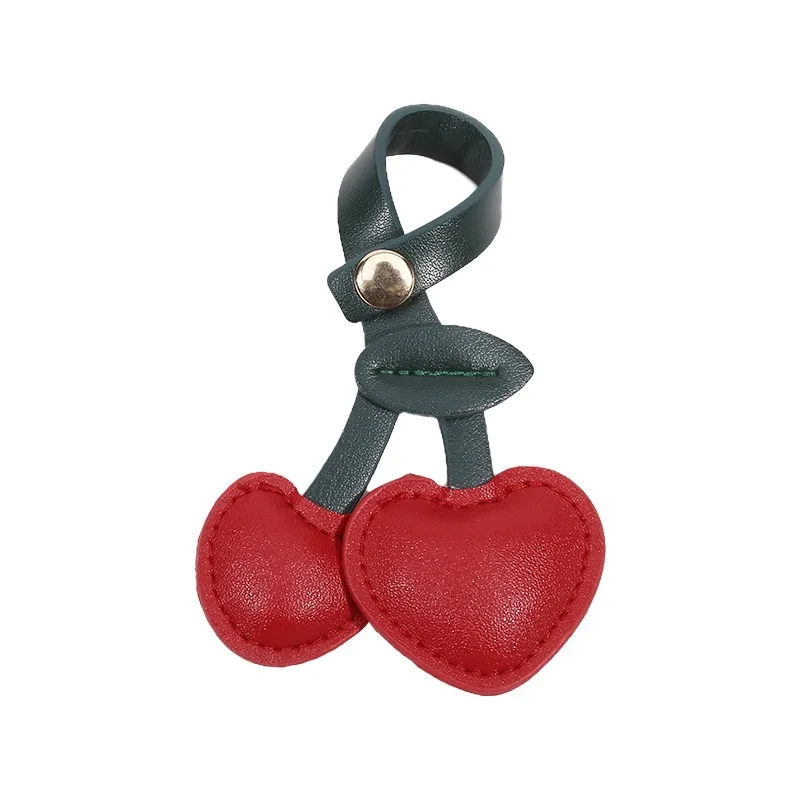 Bag Ornament Cute Peach Heart Cherry Fruit Cherry Car Key Chains Red Pink Love Versatile Bag Pendant Key Chains For Women