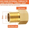 High Pressure Washer Coupler Metric M22 15mm Male to M22 14mm Female Reducer Thread Connector Hose Garden Water Pipe Adapter 5