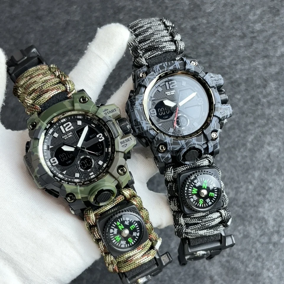 Orologio Tattico Militare Da Uomo, per Sport All'Aria Aperta, Con Orologio Tattico Militare Da Uomo, per Sport All'Aria Aperta, Con
