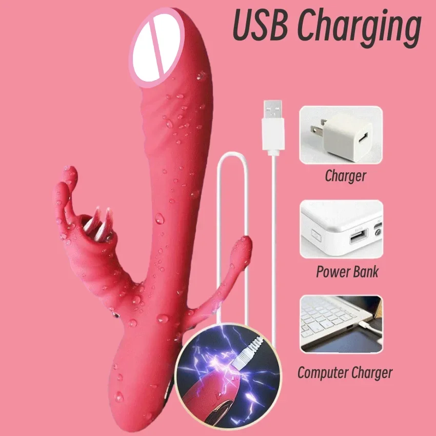 Female Sex Toys Vaginal Vibrators Clit Sucking Vibrator Anal Plug Vibrator Clitoris Vibrator Vibrator Sex Toy Dildo Sex Toys Tongue Vibrator Anal Masturbator 3 in 1 Heating Vibrator Anal Dildo Double Tongue Licking G-Spot Nipple Clitoris Stimulator Vagina Vibrator Women Sex Toys