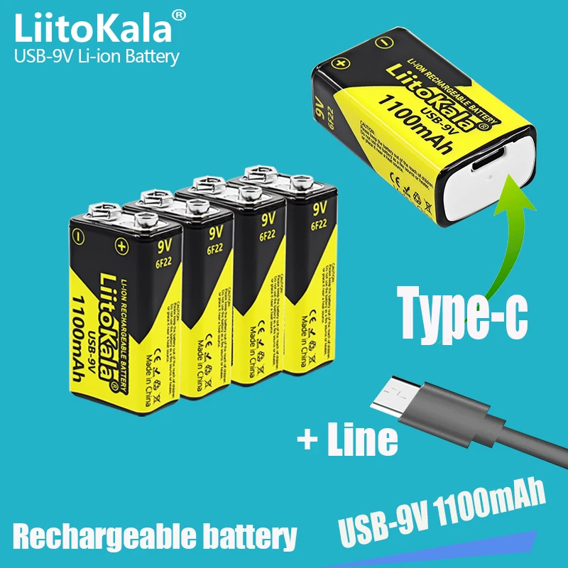 USB-9V 1100mAh 6F22-LiitoKala Battery-LiitoKala Power CO.,LTD