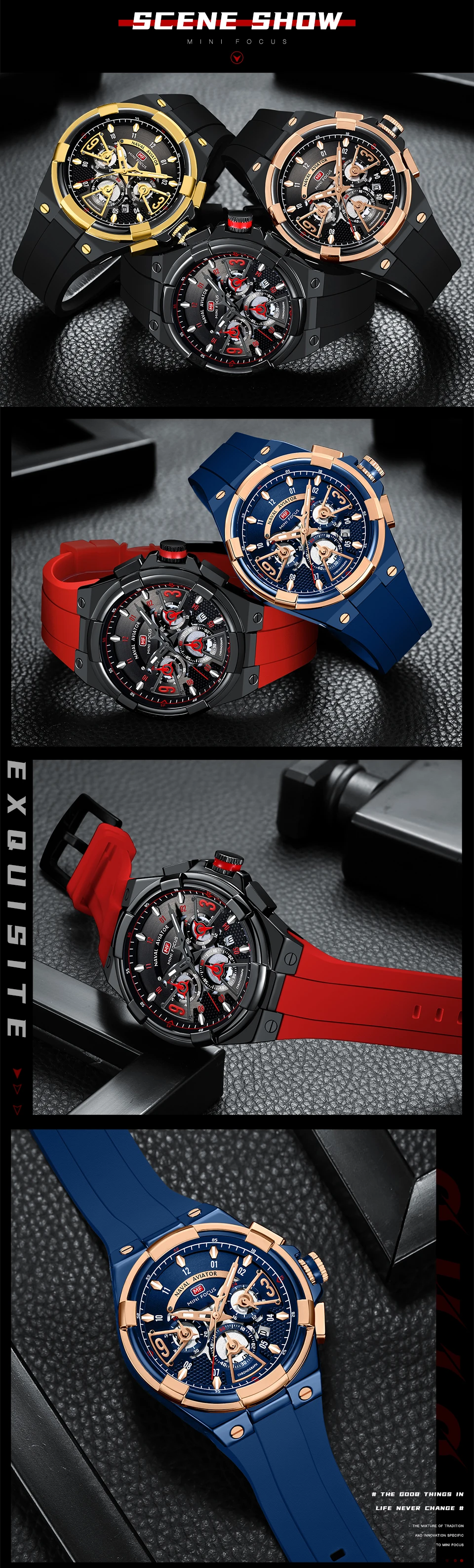 MINI FOCUS Quarzuhr für Herren, wasserdicht_voghion.com