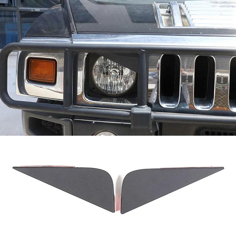 

1Pair Stainless Steel Angry Eyes Style Car Front Headlight Light Lamp Cover Trim For Hummer H2 2003-2009 Auto Accessories