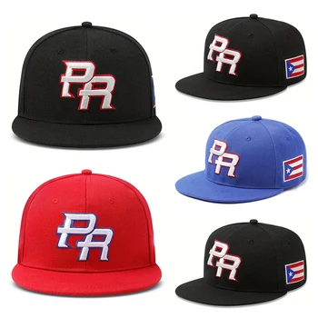 Puerto Rico Side Flag Hip Hop Baseball Hat 1