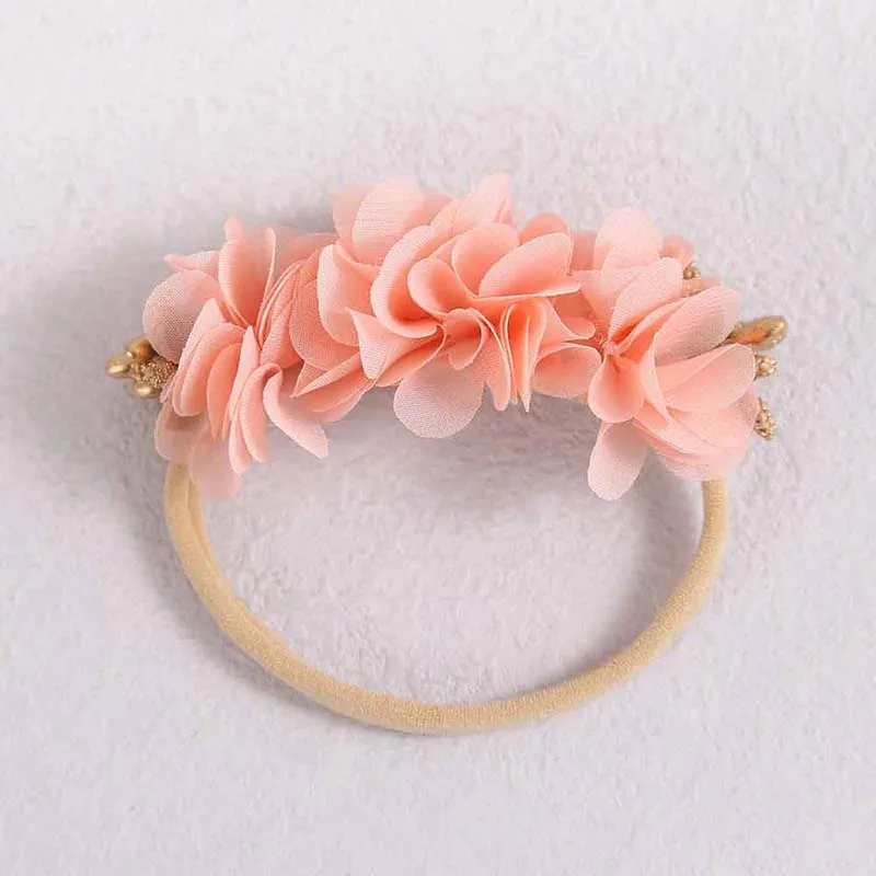Newborn Cute Baby Pearl Hairband White Lace Flower Handmade Elastic Headband for Girl Bebes Accessories Toddler Infant Headbands cute baby accessories Baby Accessories