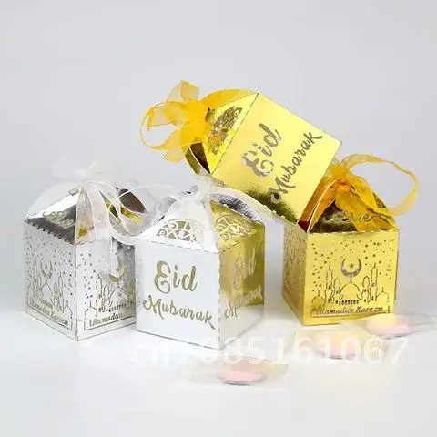 

Box Candy Paper Silver Gold Happy Ramadan Decoration Gift Eid Mubarak Party Favor Eid Al-fitr Ramadan Mubarak Decor