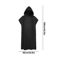 Towel Poncho Adult Absorbent Microfiber Swimming Adult Bathrobe Quick-Dry Changing Towel Beach Poncho Hooded Bath Towel For Men 5
