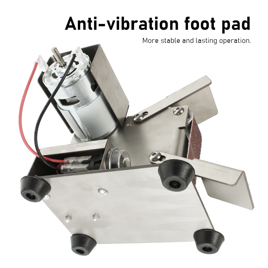 Belt Sander Polishing Grinding Machine DIY Mini Electric Belt Machine 220V/110V Waterproof 7 Speed Control