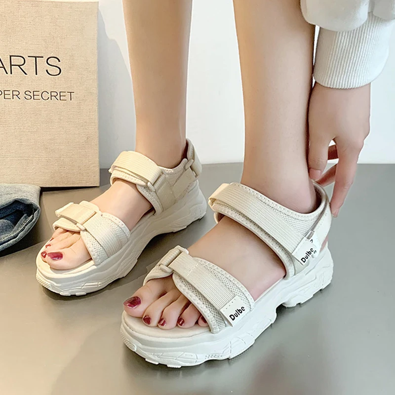 Summer Women Sandals Open Toe Beach Shoes Woman Wedges Platform Sandals Fashion Rome Sandals Slippers Female High Heels