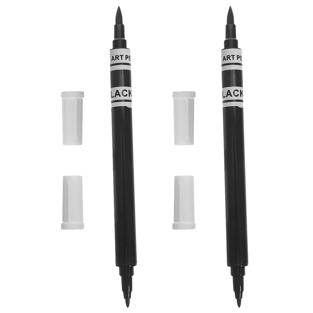 

2 Pcs Cake Baking Pigment Pen Double Tip Marker Chocolate Head Ink Coloring DIY Edible Tools
