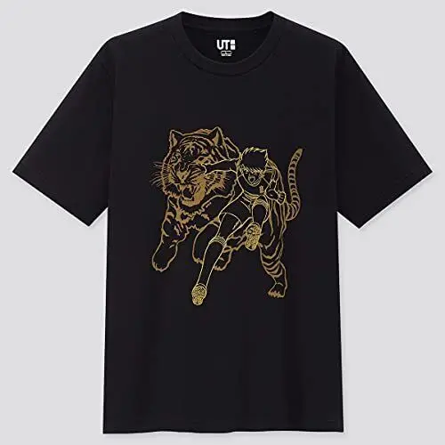 Manga Ut Captain Tsubasa T -Shirt Kojiro Hyuga Tiger Shot/Taglia L