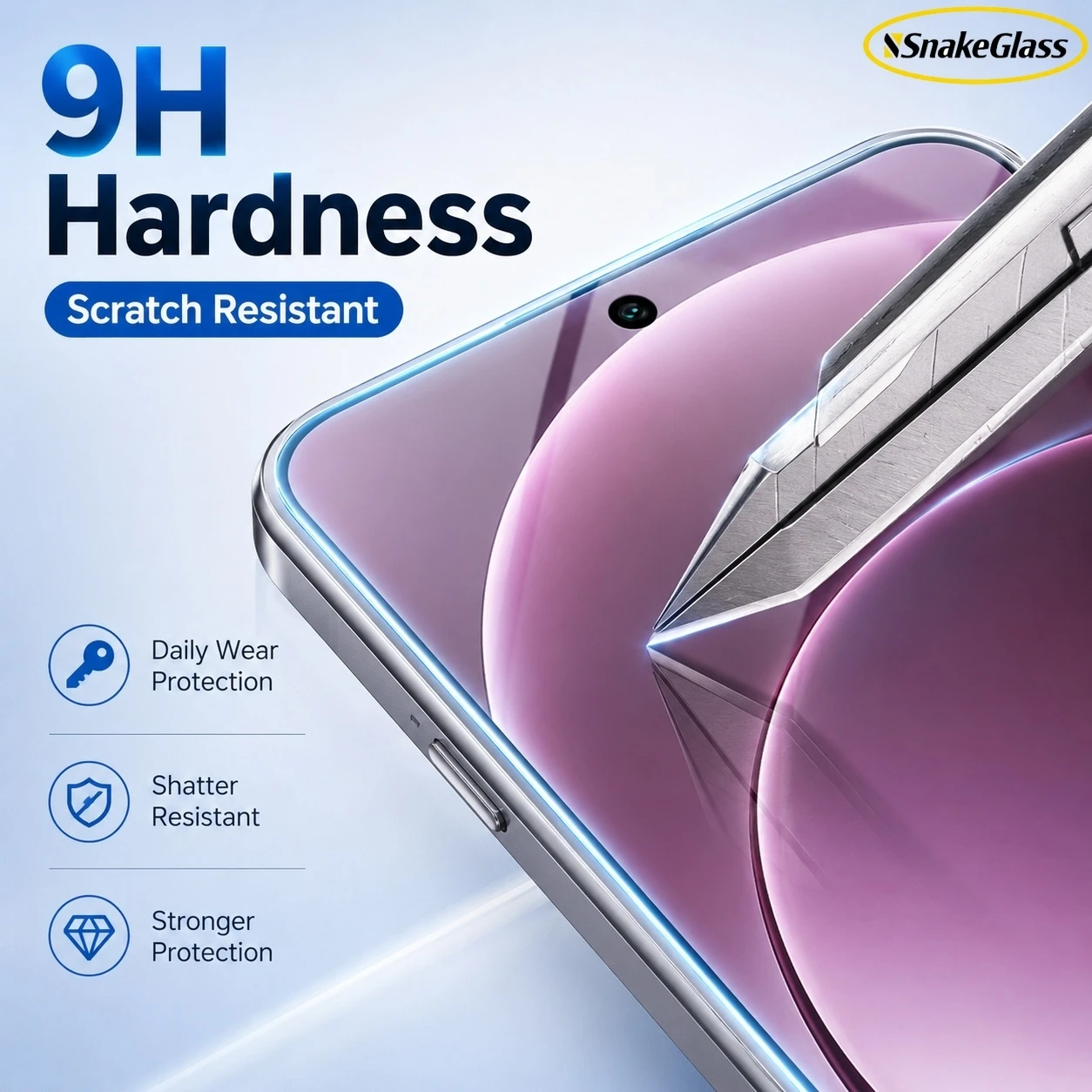 Premium Ultra-Clear HD Tempered Glass Screen Protector Set - 4 Pack, Anti-Scratch Surface