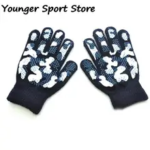 

Camouflage Kid Winter Warm Knitted Gloves Outdoor Sports Non-slip Camouflage Pvc Offset Gloves For 5-11Y Boy Girl Kid Gloves