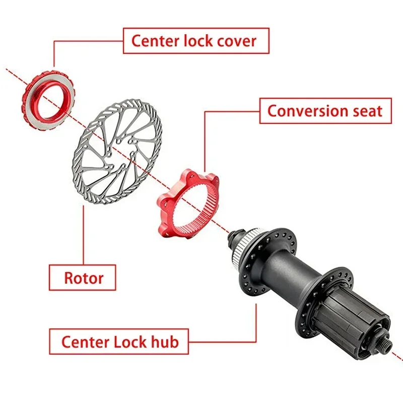 Centerlock Lockring Adapter Bicycle Center Lock Disc Rotor Lock Cover Ring Conve