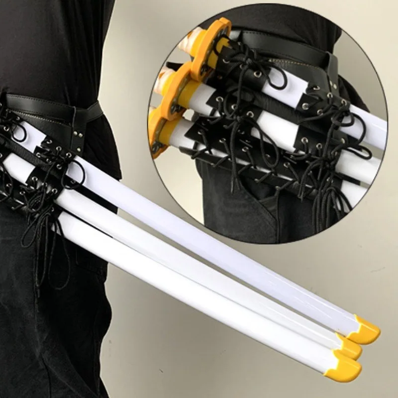 3-Schwert-Holster PU-Gürtel Schwerthalter Cosplay-Kostüm Japanische Katana-Hülle Riemen Mittelalterliche Schwertscheide Rapier-Ringgürtel – Detail 4