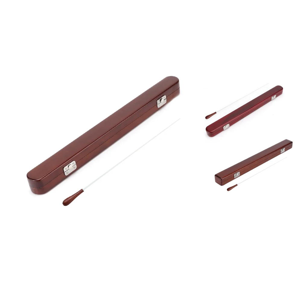Music Baton Portable Orchestra Conductor Stick With Case Wooden Conducting Wand For Choral Orchestra Concert